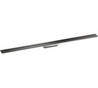 hansgrohe Caniveau de douche 42524340 1200 mm, kit prêt à l'emploi, gratuit dans la pièce, chrome noir brossé