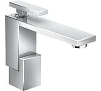 Hansgrohe Mitigeur lavabo Axor Edge 46011000 chromé taille diamant bonde push-open saillie 160 mm