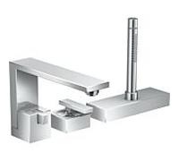 hansgrohe Axor Edge Mélangeur de bain 3 trous chromé , installation du bord de la baignoire, saillie 210 mm