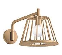 douche de tête hansgrohe Axor LampShower 26031140 avec bras de douche, montage mural, bronze brossé