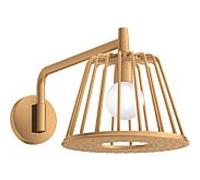 douche de tête hansgrohe Axor LampShower 26031250 avec bras de douche, montage mural, optique or brossé