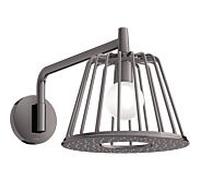 douche de tête hansgrohe Axor LampShower 26031330 avec bras de douche, montage mural, chrome noir poli