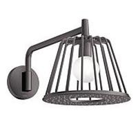 douche de tête hansgrohe Axor LampShower 26031340 avec bras de douche, montage mural, chrome noir brossé