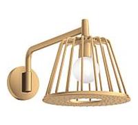 douche de tête hansgrohe Axor LampShower 26031950 avec bras de douche, montage mural, laiton brossé