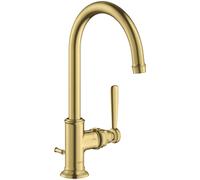 hansgrohe AXOR Mitigeur monocommande de lavabo AXOR Montreux 210, vidage escamotable, 16517950, Couleur: laiton brossé