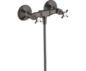 hansgrohe AXOR Montreux Armature de douche pour montage apparent à 2 poignées, 1 consommateur, 16560340, Couleur: Chrome noir brossé