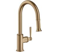 Hansgrohe AXOR Montreux DN 15 Mitigeur monocommande de cuisine AXOR Montreux DN 15 180 avec douchette coulissante, Coloris: Bronze brossÃ© - 16581140