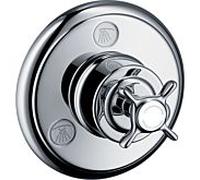 Hansgrohe Kit de finition Axor Montreux, vanne d'arrêt et inverseur encastrée, nickel brossé