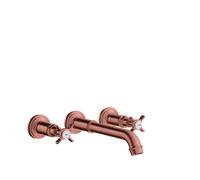 hansgrohe AXOR Montreux Mélangeur lavabo 3 trous encastré, montage mural, 16532310, Couleur: Or rouge brossé