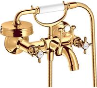 hansgrohe AXOR Montreux Mitigeur bain à 2 poignées pour montage apparent, 16540990, Couleur: Optique en or poli