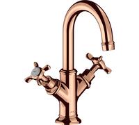 hansgrohe AXOR Montreux mitigeur lavabo 2 poignées 160, vidage rapide, pour lavabo, 16505300, Couleur: Rouge poli or