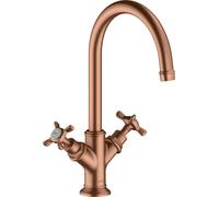 hansgrohe AXOR Montreux mitigeur lavabo à deux poignées 210, sans vidage escamotable, 16506310, Couleur: Or rouge brossé