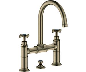 hansgrohe Axor Montreux raccord pont de lavabo 2 poignées 16510820 saillie 175mm, tirette garniture de vidange , nickel brossé