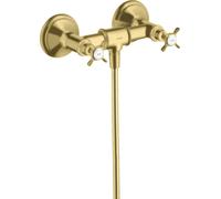 hansgrohe AXOR Montreux Armature de douche pour montage apparent à 2 poignées, 1 consommateur, 16560950, Couleur: laiton brossé