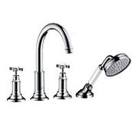 hansgrohe Axor Montreux set de finition 16544000 ferrure de bord de carrelage 4 trous, avec poignées croisées, chromé