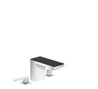 hansgrohe AXOR MyEdition Mélangeur lavabo 3 trous 110, avec vidage Push-Open, avec plaque, saillie 150mm, 47070600, Couleur: chrome / verre noir