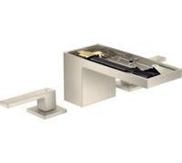 hansgrohe AXOR MyEdition Mélangeur lavabo 3 trous 70 avec vidage à ouverture rapide, sans plaque, 47052820, Couleur: Nickel brossé