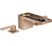 hansgrohe AXOR MyEdition Mélangeur lavabo 3 trous 70 avec vidage à ouverture rapide, sans plaque, 47052310, Couleur: Or rouge brossé