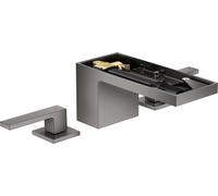 hansgrohe AXOR MyEdition Mélangeur lavabo 3 trous 70 avec vidage à ouverture rapide, sans plaque, 47052330, Couleur: Chrome noir poli