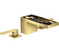 Hansgrohe AXOR MyEdition Mélangeur lavabo 3 trous 70 avec vidage à ouverture rapide, sans plaque, Coloris: Optique en or poli