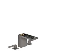 hansgrohe AXOR MyEdition Mitigeur de lavabo 3 trous 110, avec vidage Push-Open, sans plaque, saillie 150mm, 47072340, Couleur: Chrome noir brossé