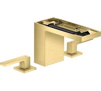 hansgrohe AXOR MyEdition Mitigeur de lavabo 3 trous 110, avec vidage Push-Open, sans plaque, saillie 150mm, 47072950, Couleur: laiton brossé