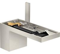hansgrohe AXOR MyEdition mitigeur monocommande de lavabo 70 avec vidage par poussoir, sans plaque, 47012800, Couleur: Acier inoxydable Optic