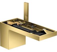 hansgrohe AXOR MyEdition mitigeur monocommande de lavabo 70 avec vidage par poussoir, sans plaque, 47012990, Couleur: Optique en or poli