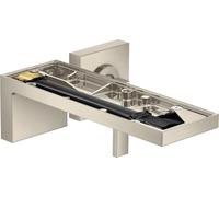 Hansgrohe AXOR MyEdition Mitigeur monocommande de lavabo encastré pour montage mural, bec 221 mm, sans plaque, Coloris: Nickel brossé