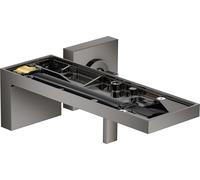 Hansgrohe AXOR MyEdition Mitigeur monocommande de lavabo encastré pour montage mural, bec 221 mm, sans plaque, Coloris: Chrome noir poli