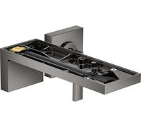 hansgrohe AXOR MyEdition Mitigeur monocommande de lavabo encastré pour montage mural, bec 221 mm, sans plaque, 47062330, Couleur: Chrome noir poli