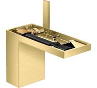 hansgrohe AXOR MyEdition Mitigeur monocommandé pour lavabo 110, avec vidage Push-Open, sans plaque, saillie 150mm, 47032950, Couleur: laiton brossé