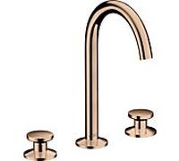 hansgrohe Axor One 3 trous mitigeur lavabo 48070300 projection 140mm, avec push-open garniture de vidange , or rouge poli