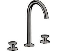 hansgrohe Axor One 3 trous mitigeur lavabo 48070330 saillie 140mm, avec garniture de vidange push-open , chrome noir poli