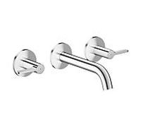 Hansgrohe AXOR One 3 trous mitigeur lavabo 48150000 Installation encastrée, saillie 160 mm, montage mural avec rosaces, avec poignée à levier, chromé