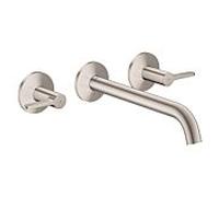 Hansgrohe Mitigeur lavabo 3 trous encastré mural AXOR One 48160800 Saillie 220 mm Inox