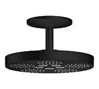 hansgrohe AXOR One Douche de tête 280 2jet avec raccordement au plafond, 48494670, Couleur: noir mat