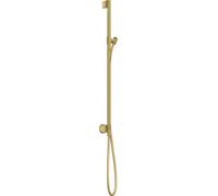 hansgrohe Axor One barre de douche 48792950 avec raccordement mural, flexible de douche 1600mm, laiton brossé