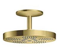 hansgrohe AXOR One Douche de tête 280 2jet avec raccordement au plafond, 48494950, Couleur: laiton brossé