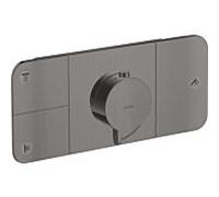 Hansgrohe Mitigeur thermostatique encastré Axor One 3 consommateurs Chrome noir brossé 45713340