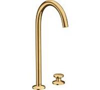 hansgrohe Axor One mitigeur lavabo 2 trous 48060250 projection 165mm, avec push-open garniture de vidange , optique or brossé