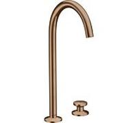hansgrohe Axor One mitigeur lavabo 2 trous 48060310 saillie 165mm, avec garniture de vidange push-open , or rouge brossé