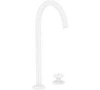 hansgrohe Axor One mitigeur lavabo 2 trous 48060700 saillie 165mm, avec garniture de vidange push-open , blanc mat