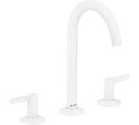 hansgrohe Axor One mitigeur lavabo 3 trous 48050700 projection 140mm, avec push-open garniture de vidange , blanc mat