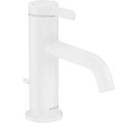 hansgrohe Axor One mitigeur lavabo 48000700 projection 130mm, avec tirant garniture de vidange , blanc mat