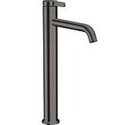 Hansgrohe Mitigeur lavabo Axor One – saillie 180 mm, vidage déverrouillable, chrome noir brossé