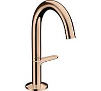 hansgrohe Axor One mitigeur lavabo 48010300 projection 122mm, avec bouton-poussoir garniture de vidange , or rouge poli