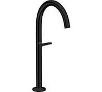 hansgrohe AXOR One robinetterie de lavabo Select 260 pour vasques avec vidage Push-Open, saillie 165mm, 48030670, Couleur: Noir Mat