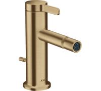 hansgrohe AXOR One Mitigeur monocommandé pour bidet avec vidage à tirette, saillie 113mm, 48210140, Couleur: Bronze brossé