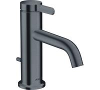 hansgrohe AXOR One Mitigeur monocommandé pour lavabo 70 avec manette et vidage à tirette, saillie 130 mm, 48000340, Couleur: Chrome noir brossé